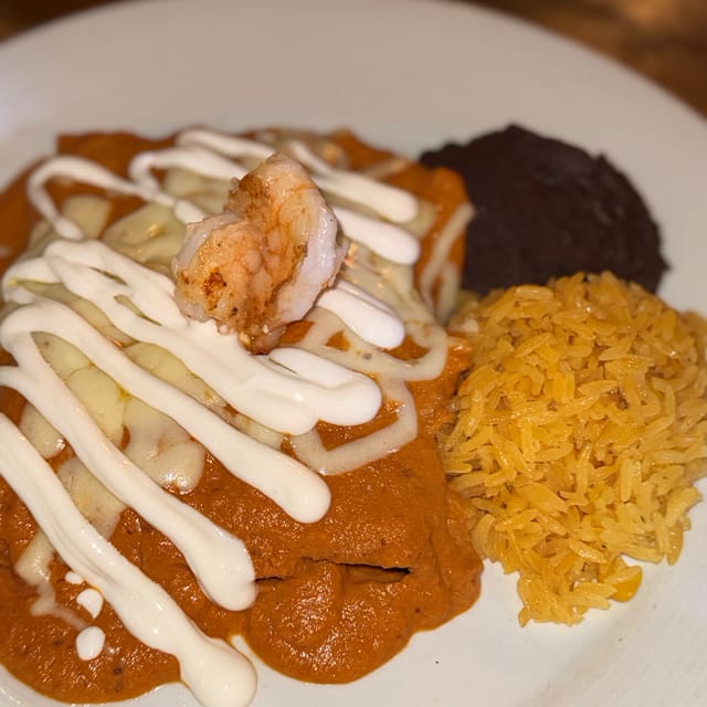 Seafood Enchiladas.