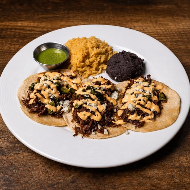 3 Brisket Tacos.