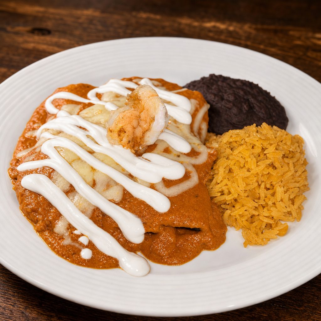Seafood Enchiladas.